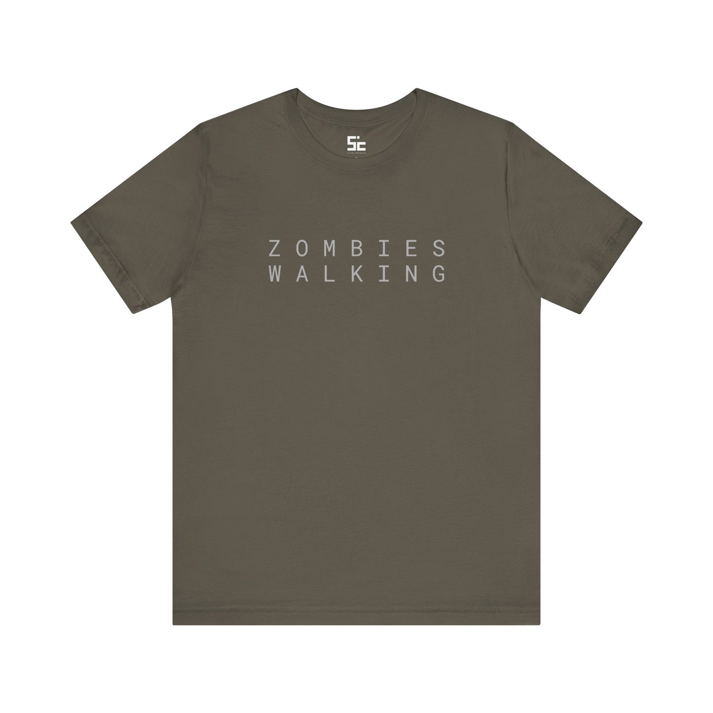 Unisex Jersey Short Sleeve Tee Zombies Walking dark. SCSN