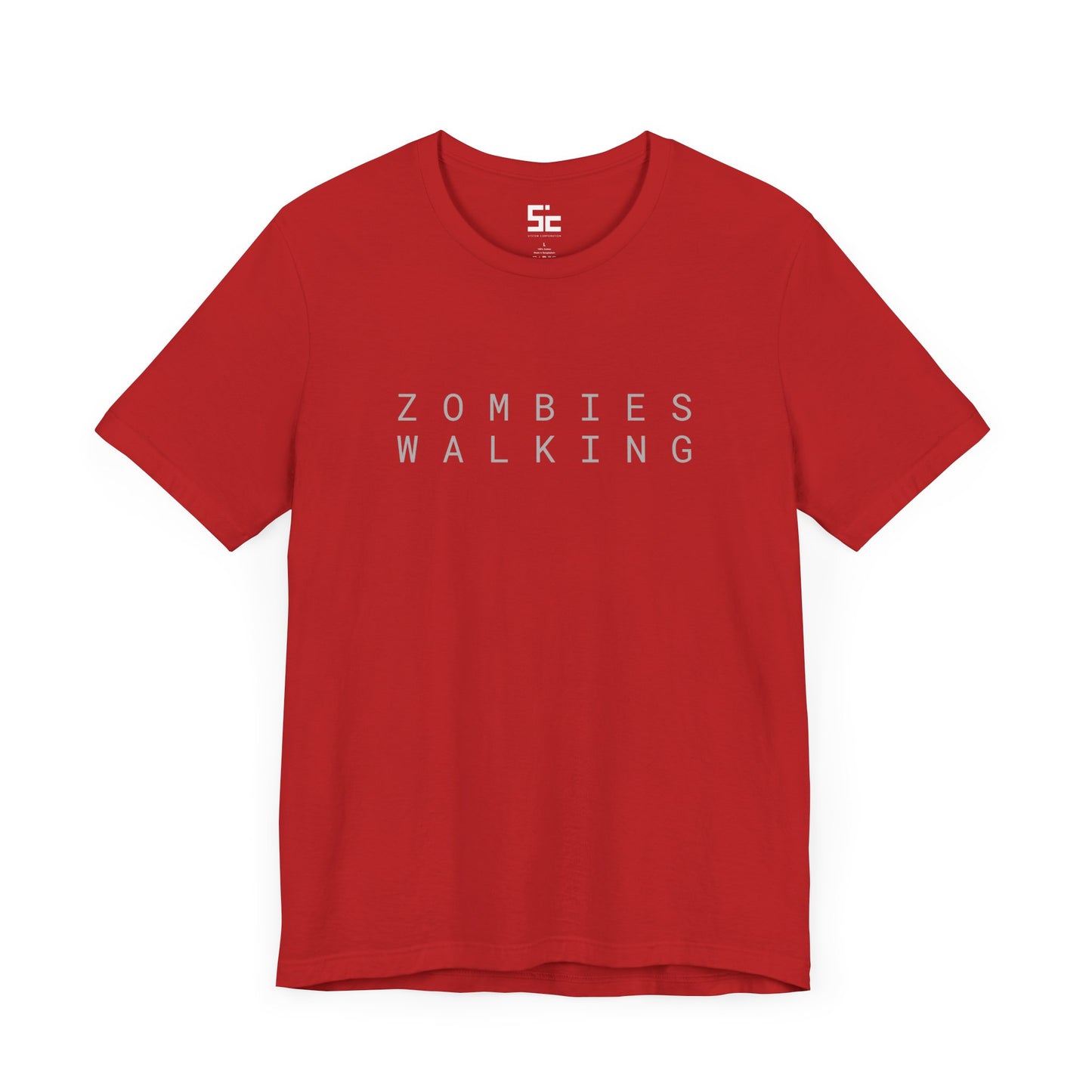 Unisex Jersey Short Sleeve Tee Zombies Walking dark. SCSN