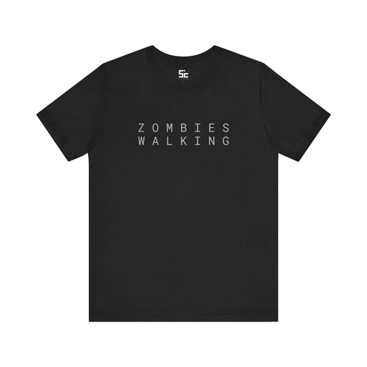 Unisex Jersey Short Sleeve Tee Zombies Walking dark. SCSN